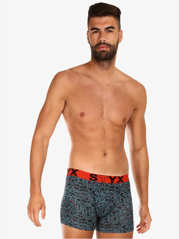 Styx Črne moške boksarice z vzorcem Styx