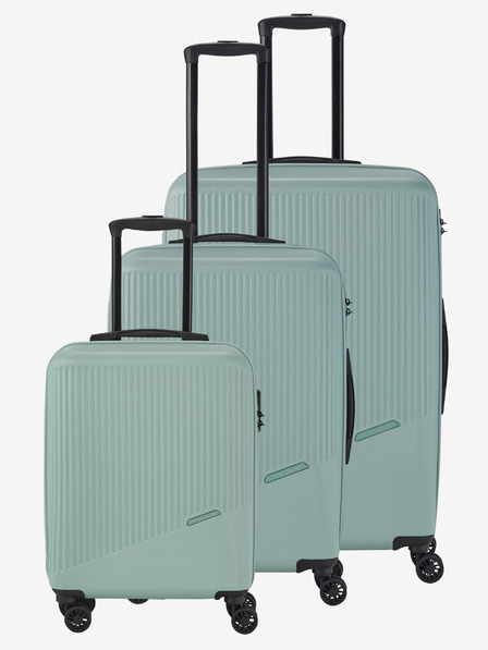 Travelite Komplet treh kovčkov Travelite Bali S,M,L Mint svetlo zelene barve