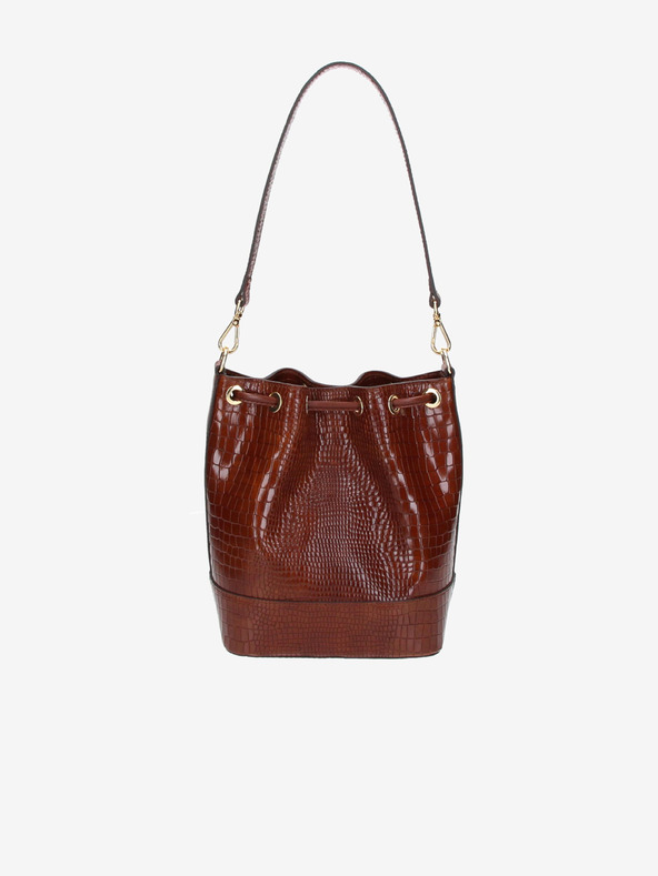 Elega Rjava ženska usnjena torba Elega Riches