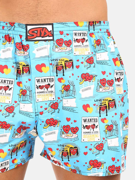 Styx Turkizne moške kratke hlače Styx za valentinovo v paru