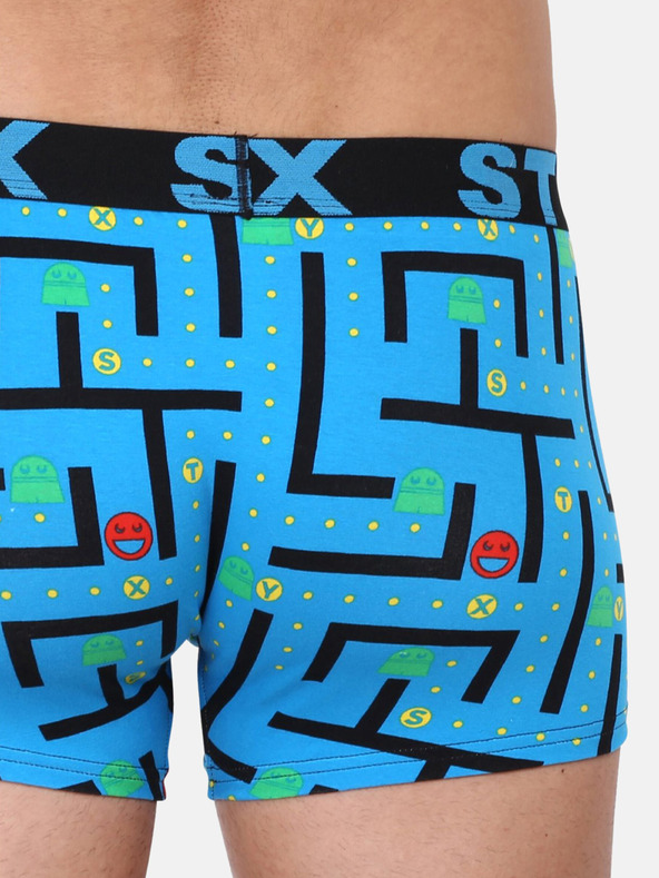 Styx Modre moške boksarice Styx z vzorcem Igra