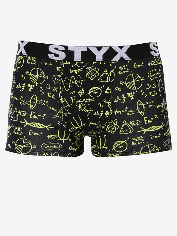 Styx Rumeno-črne vzorčaste moške boksarice Styx Physics