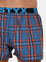 Styx Oranžno-modre moške kariraste hlače Styx
