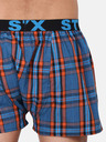 Styx Oranžno-modre moške kariraste hlače Styx