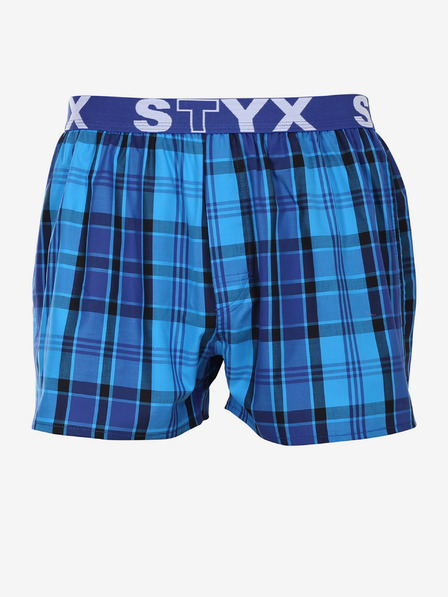 Styx Styx modre moške kratke hlače na karo