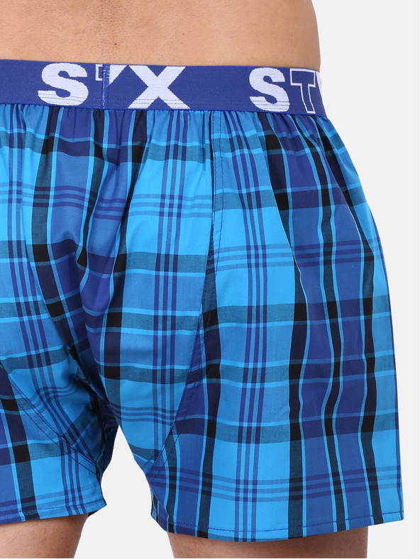 Styx Styx modre moške kratke hlače na karo
