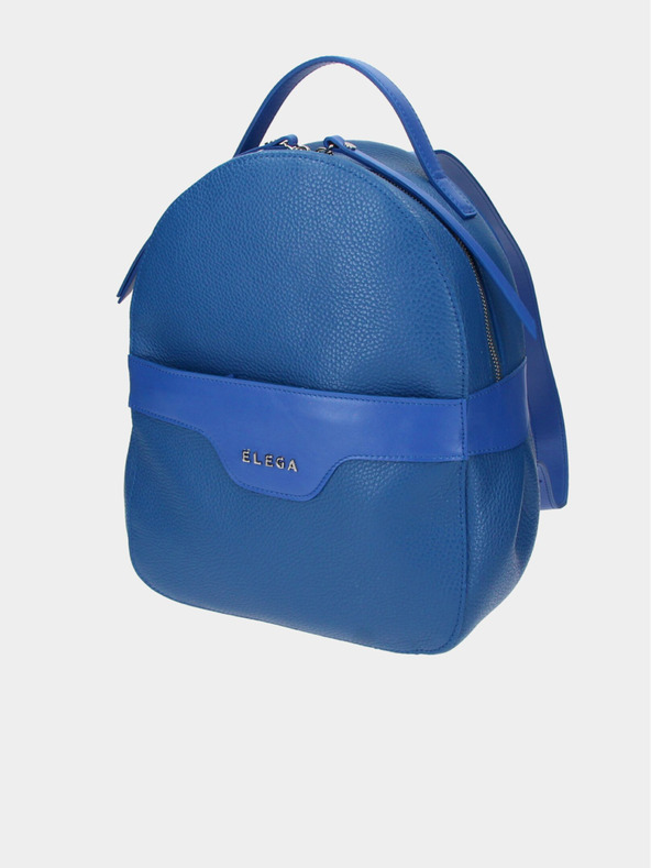 Elega Modri ženski usnjeni nahrbtnik ELEGA Festy