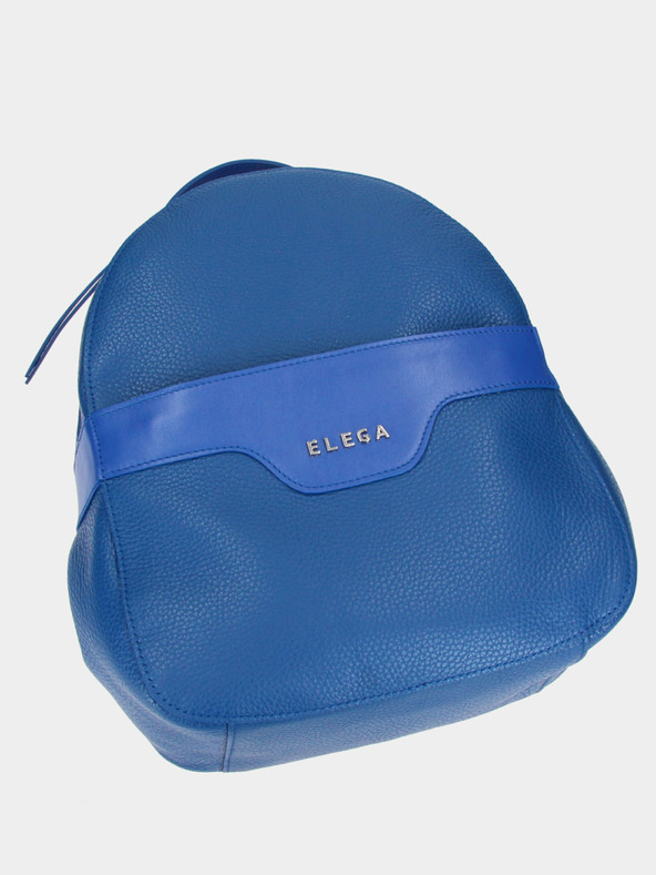 Elega Modri ženski usnjeni nahrbtnik ELEGA Festy