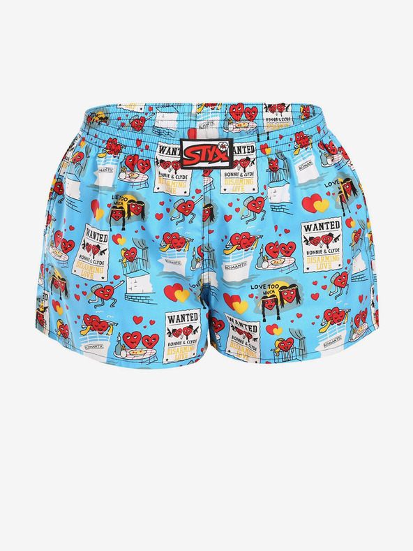 Styx Svetlo modre Styxove kratke hlače za valentinovo