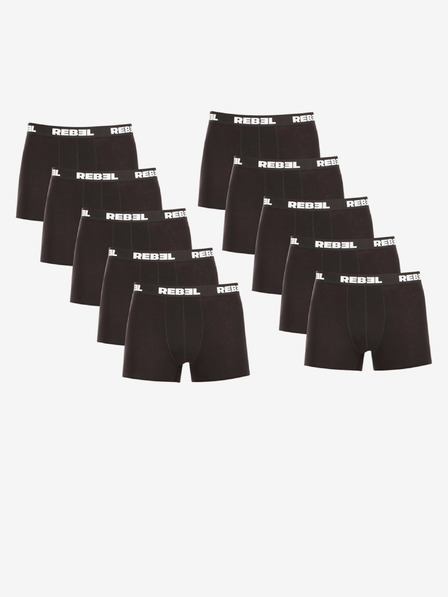Nedeto Komplet desetih moških boksaric črne barve Nedeto Rebel