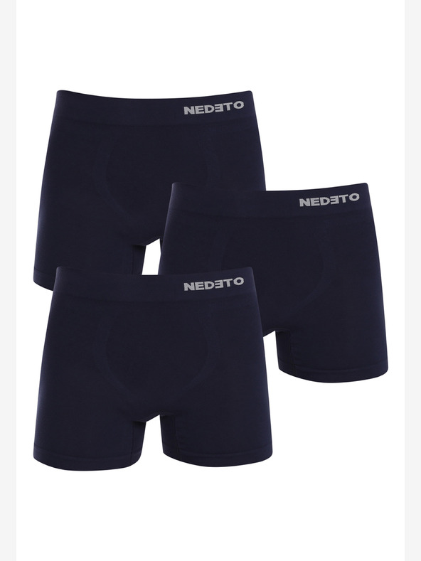 Nedeto Komplet treh brezšivnih boksaric v temno modri barvi Nedeto
