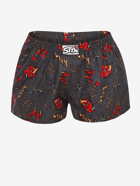 Styx Črne ženske kratke hlače Styx art Claws