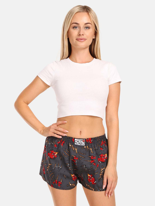 Styx Črne ženske kratke hlače Styx art Claws