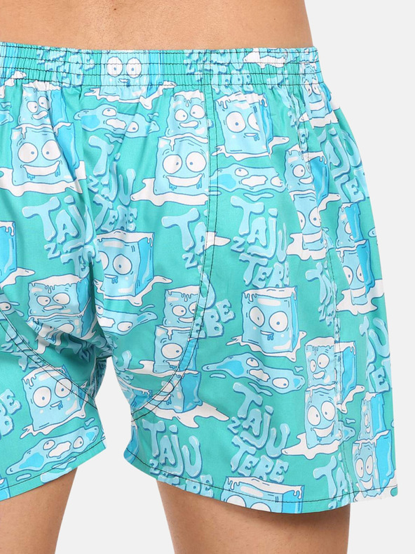 Styx Turkizne moške kratke hlače Styx art Ledene kocke