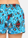 Styx Modre vzorčaste ženske kratke hlače Styx art Zombie