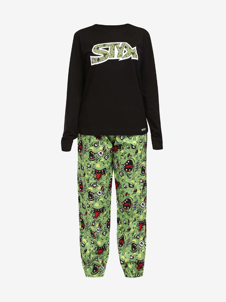 Styx Črno-zelena ženska pižama Styx Zombie
