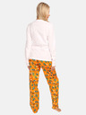 Styx Oranžno-bela ženska pižama Styx Cactus