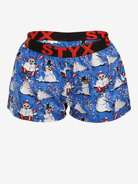 Styx Ženske kratke hlače Styx art sports rubber božični snežaki