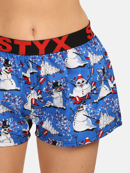Styx Ženske kratke hlače Styx art sports rubber božični snežaki