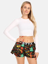 Styx Zeleno-črne ženske kratke hlače z vzorcem Styx Božični okraski