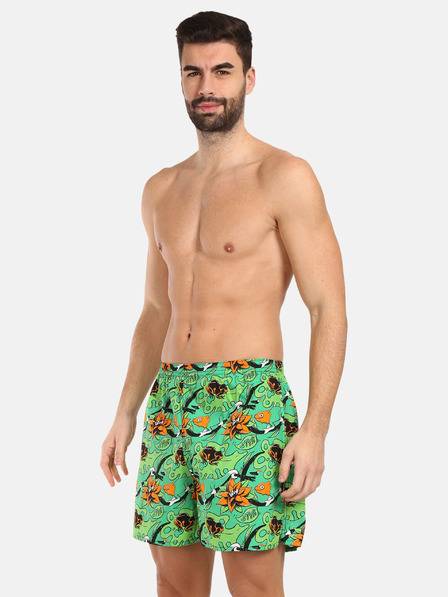 Styx Zelene moške domače hlače z žepi Styx Tropic