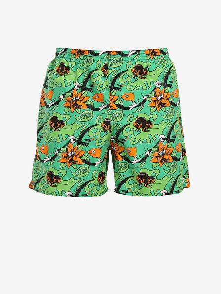 Styx Zelene moške domače hlače z žepi Styx Tropic