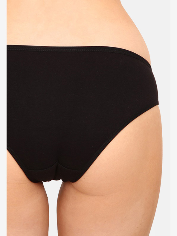 Nedeto Komplet petih ženskih spodnjih hlačk v črni in roza barvi Nedeto