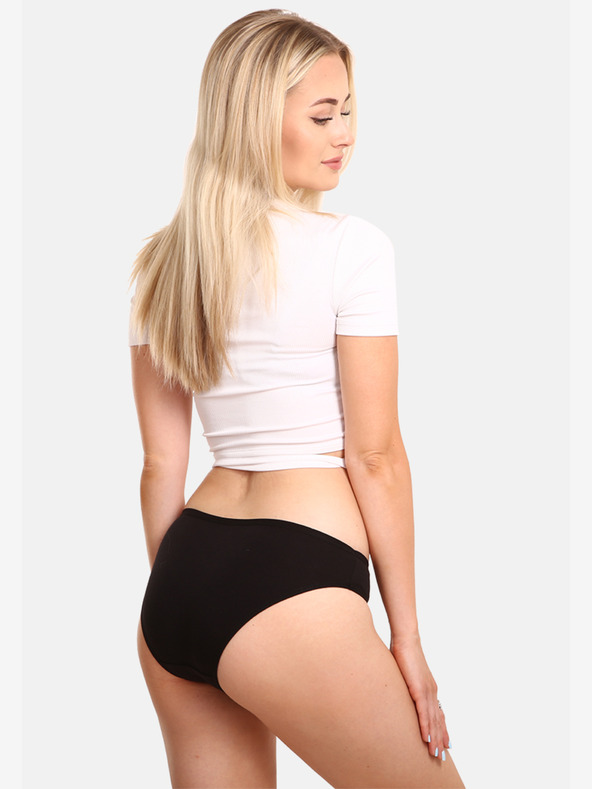 Nedeto Komplet petih ženskih spodnjih hlačk v črni in roza barvi Nedeto