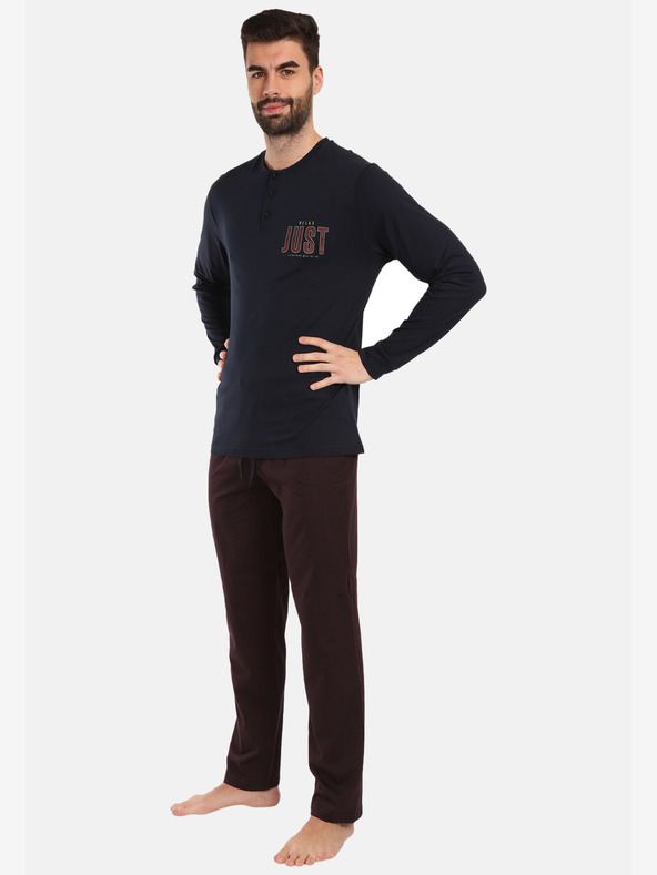 Nedeto Moška pižama z baloni v bordo in črni barvi Nedeto