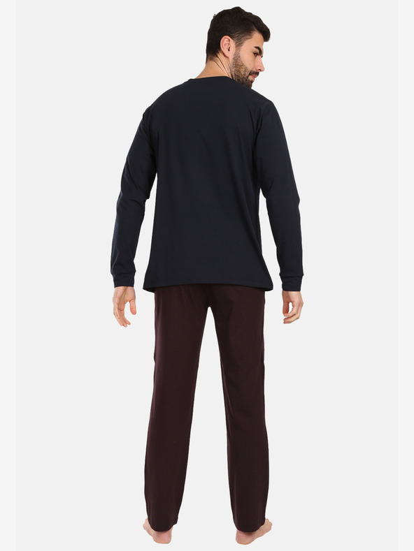 Nedeto Moška pižama z baloni v bordo in črni barvi Nedeto