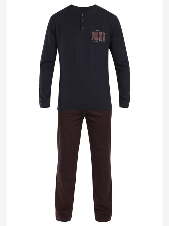 Nedeto Moška pižama z baloni v bordo in črni barvi Nedeto