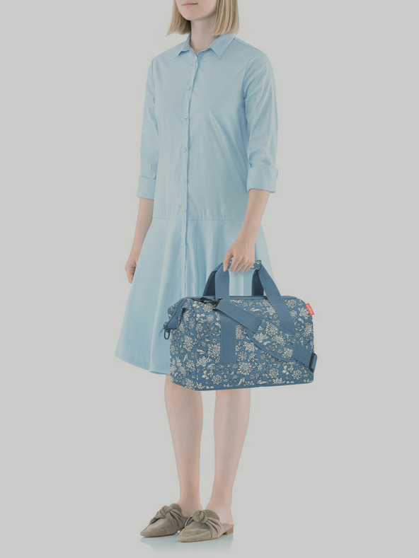 Reisenthel Modra ženska cvetlična potovalna torba Reisenthel Allrounder M Dahlia