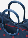 Reisenthel Temno modra ženska torba s pikami Reisenthel Loopshopper L Frame Mixed Dots