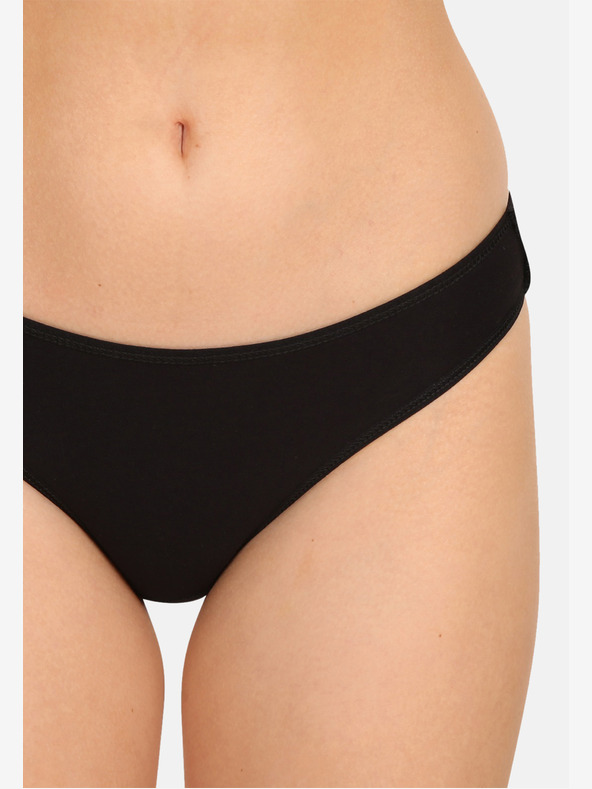 Nedeto Komplet treh ženskih spodnjih hlačk črne barve Nedeto