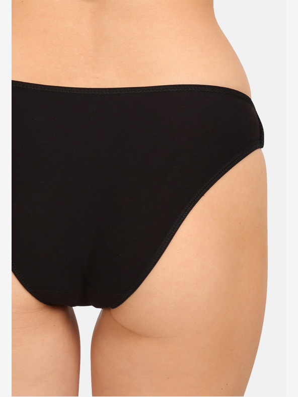 Nedeto Komplet treh ženskih spodnjih hlačk črne barve Nedeto