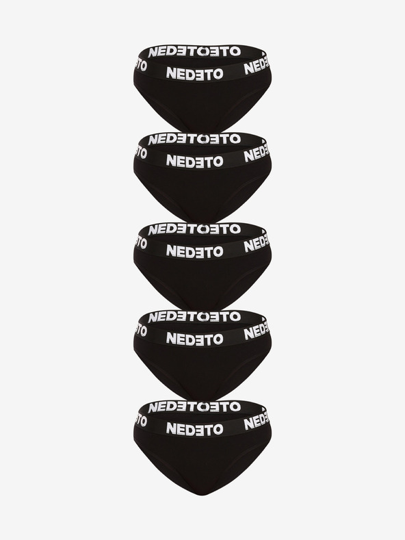 Nedeto Komplet petih ženskih hlačk Nedeto Black