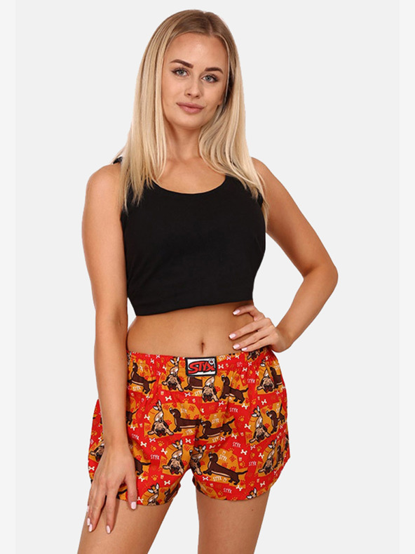 Styx Ženske klasične elastične hlače Styx art psi