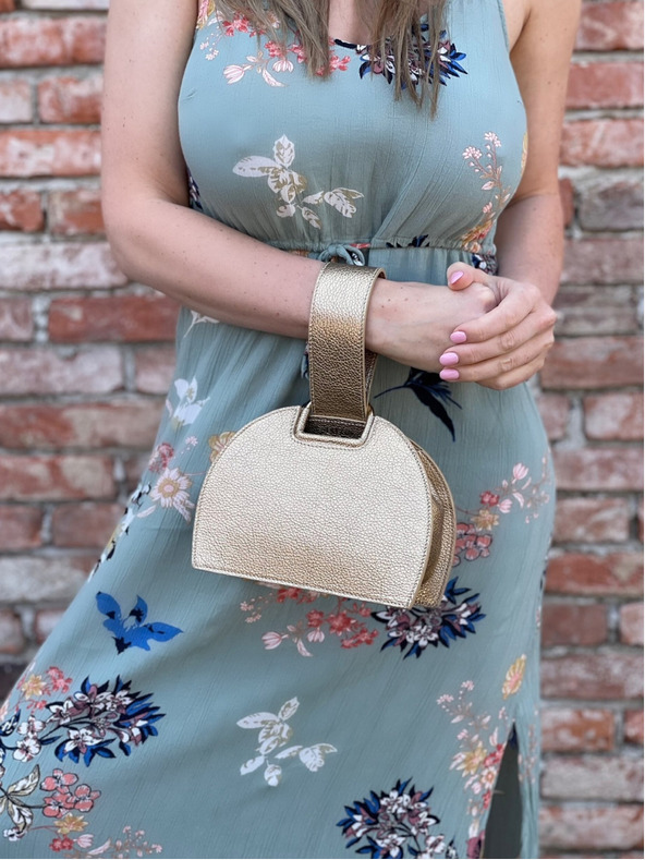 Elega Zlata ženska torbica Elega Amber