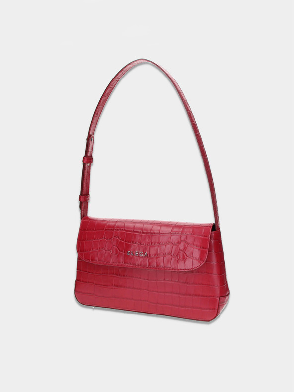Elega Rdeča ženska torbica Elega Dundee z zavihkom