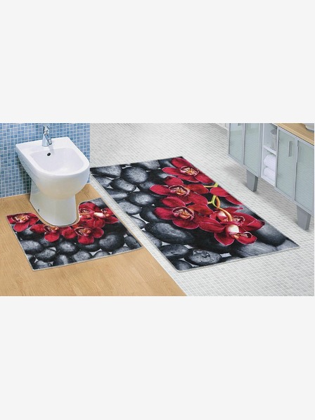 Bellatex Kopalniška in toaletna preproga Orchid 3D Bellatex