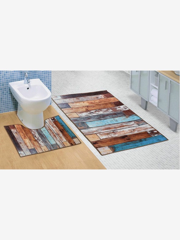 Bellatex Podloga za kopalnico in stranišče Lesena tla 3D Bellatex