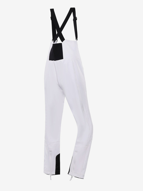 ALPINE PRO Ženske smučarske softshell hlače z membrano ALPINE PRO GERANA bele barve