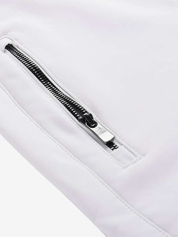 ALPINE PRO Ženske smučarske softshell hlače z membrano ALPINE PRO GERANA bele barve