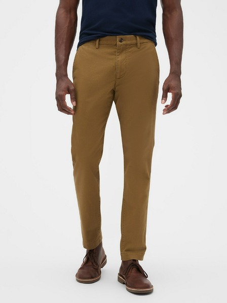 GAP Nohavice essential khaki strih úzky GapFlex GAP