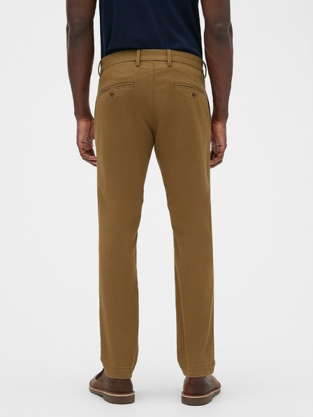 GAP Nohavice essential khaki strih úzky GapFlex GAP