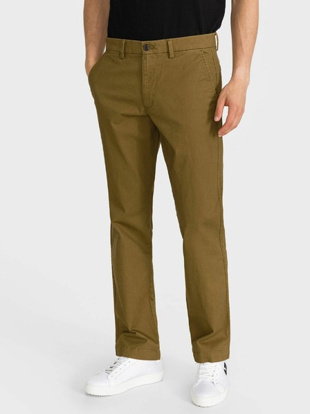 GAP Nohavice essential khaki strih rovný GapFlex GAP