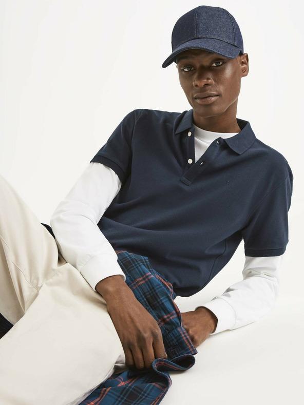 Celio Temno modra moška polo majica Celio