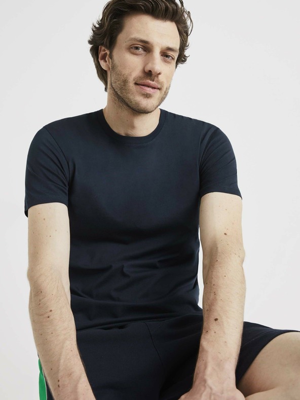 Celio Temno modra osnovna majica Celio Tebase