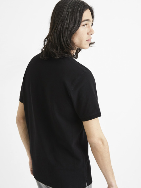 Celio Črna moška polo majica Celio Teone