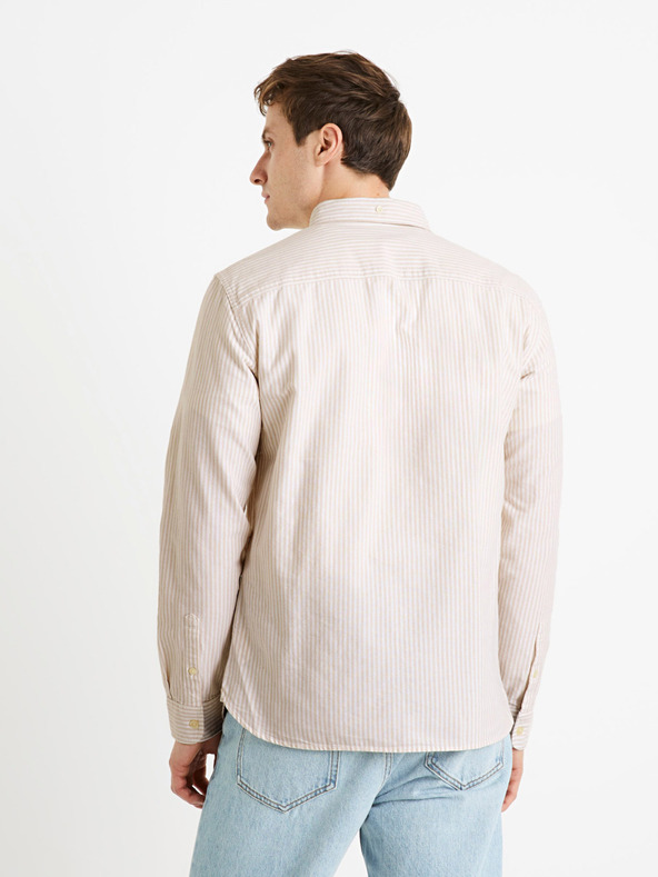 Celio Bež srajca navadnega kroja Celio Caoxfordy